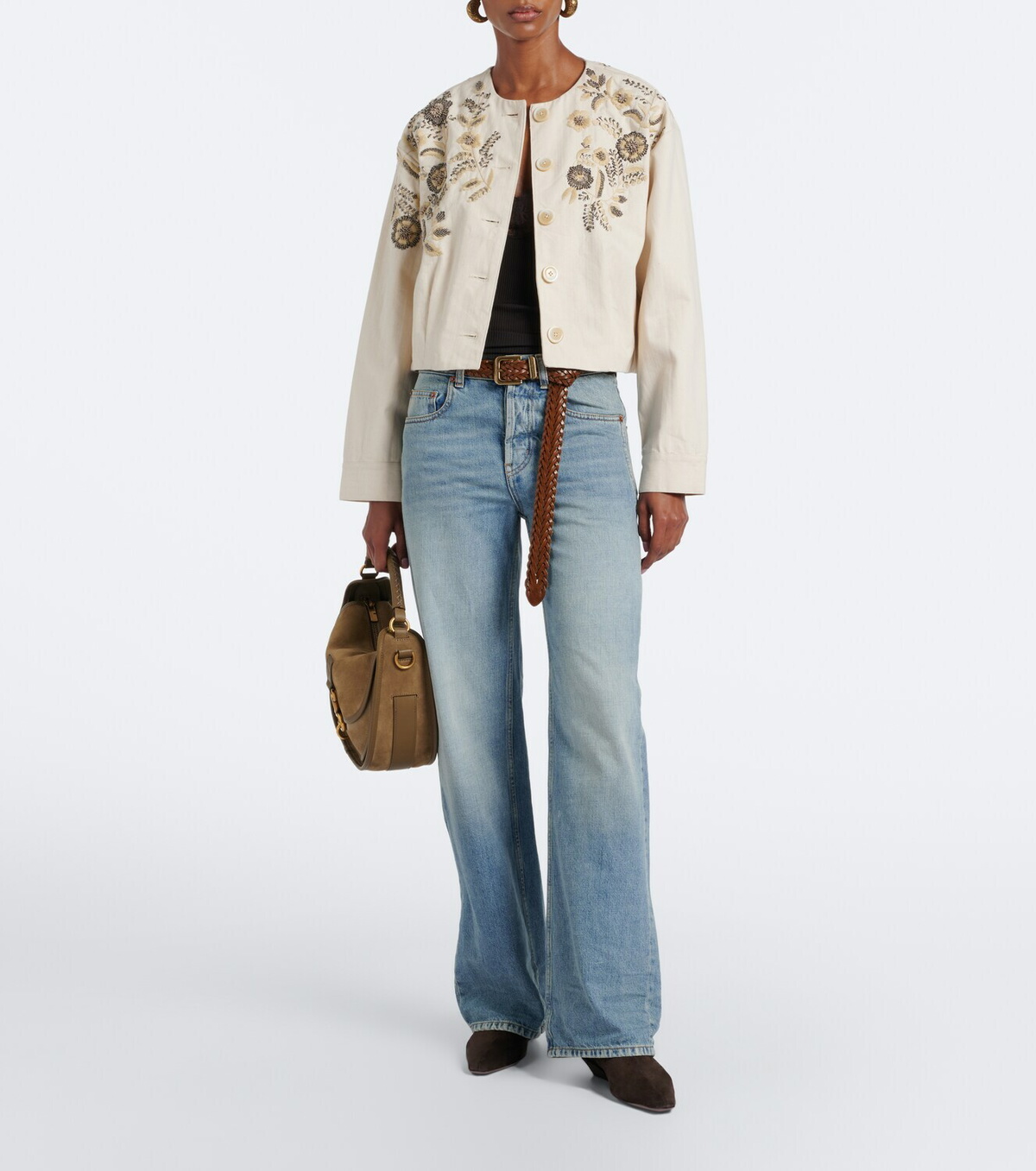 Veronica Beard Emeren embroidered cotton jacket