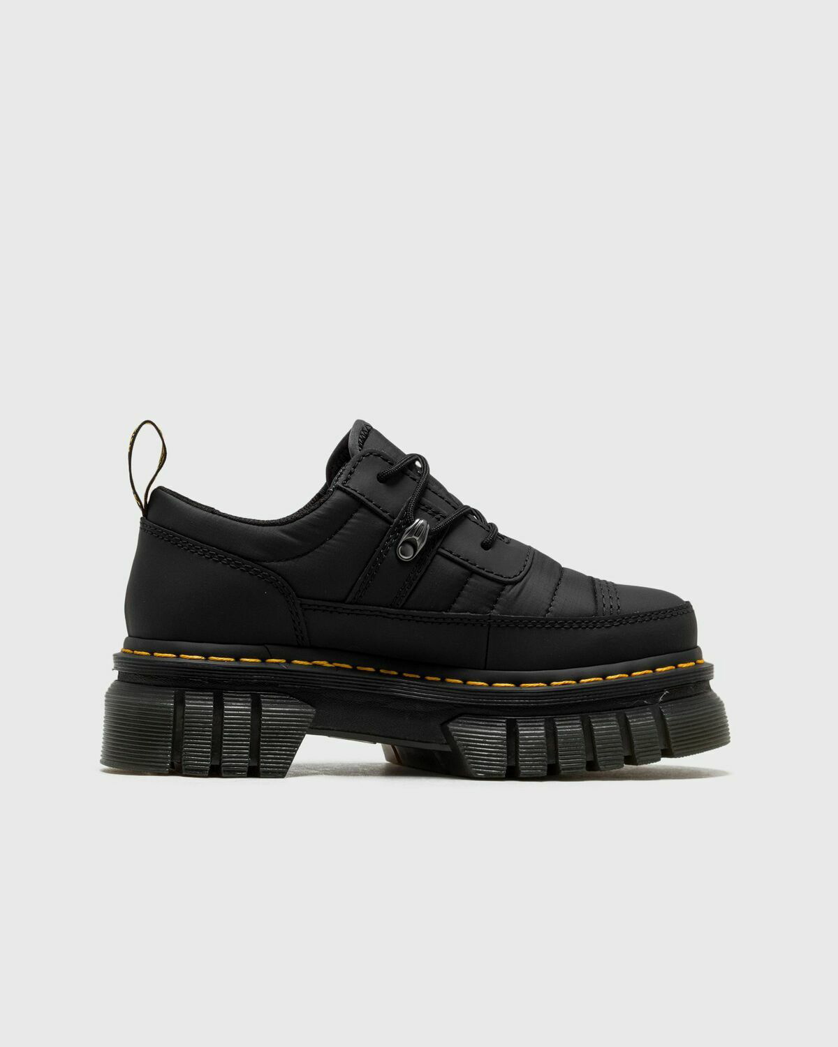 Dr.Martens Audrick 3i Shoe Qltd Black Rubberised Leather+Warm Quilted Black  - Womens - Boots