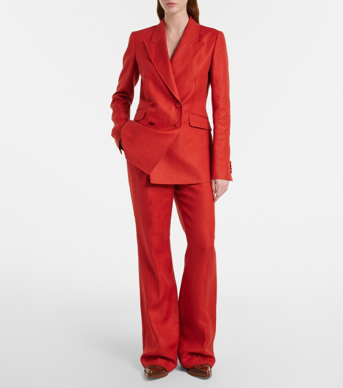 Gabriela Hearst Vesta linen flared pants