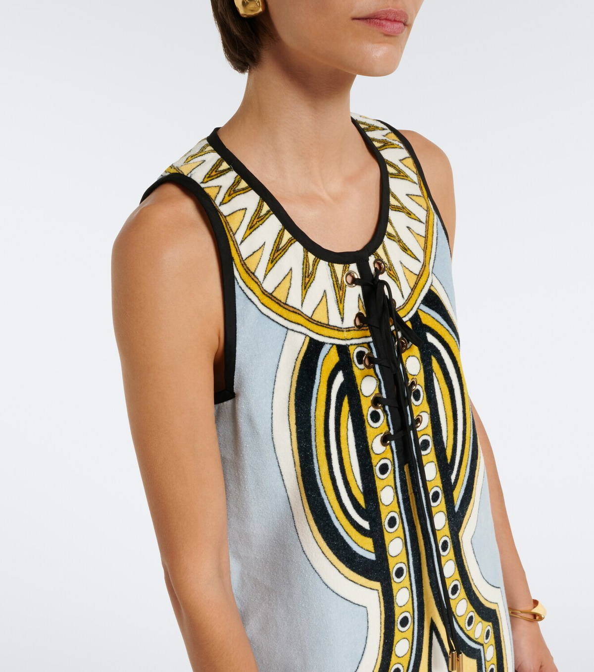 La DoubleJ Totem printed cotton minidress