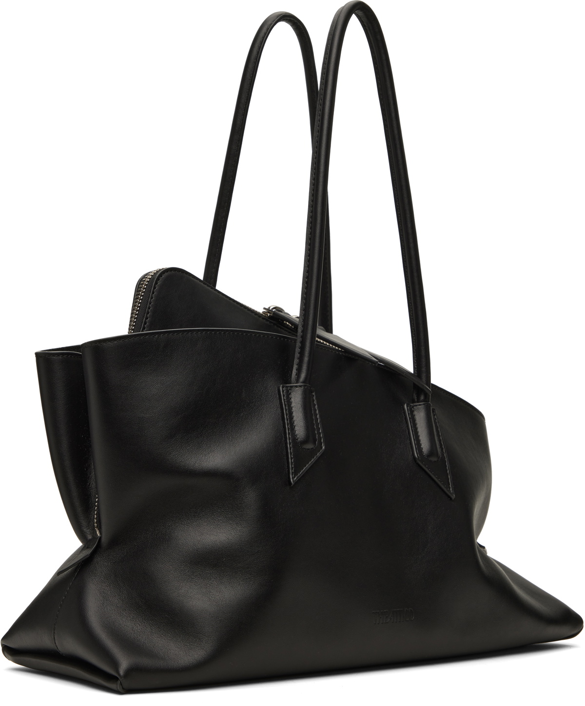 The Attico Black 'La Passeggiata' Medium Top Handle Bag