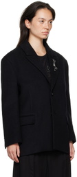 Blumarine Black Bijoux Pin Blazer