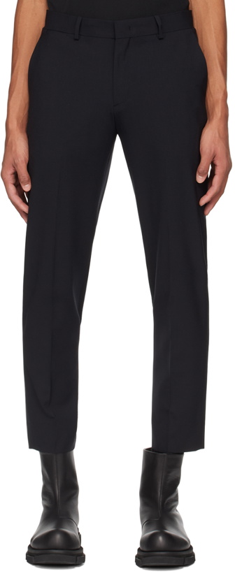 Photo: Solid Homme Black Straight Trousers