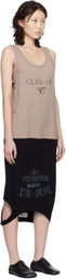 MM6 Maison Margiela Black & Taupe Multi Wear Midi Dress