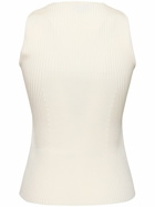 ALEXANDER MCQUEEN Ribbed Stretch Viscose Top