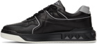 Valentino Garavani Black One Stud Low-Top Sneakers