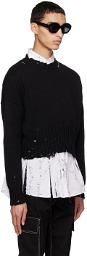 Marni Black Distressed Sweater