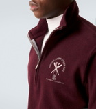 Brunello Cucinelli Cashmere and cotton-blend half-zip sweatshirt