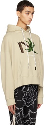 Palm Angels Beige Broken Palm Hoodie