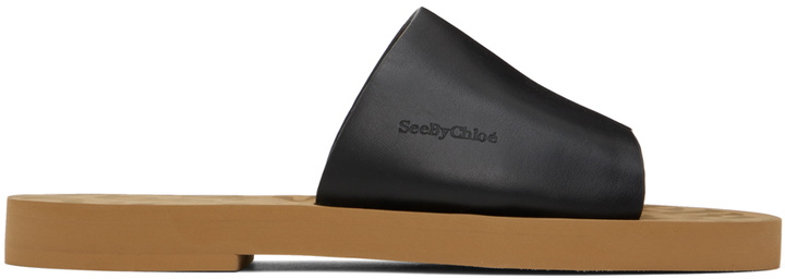 Photo: See by Chloé Black Essie Slide Mules
