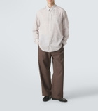 The Row Pompeo checked cotton chambray shirt