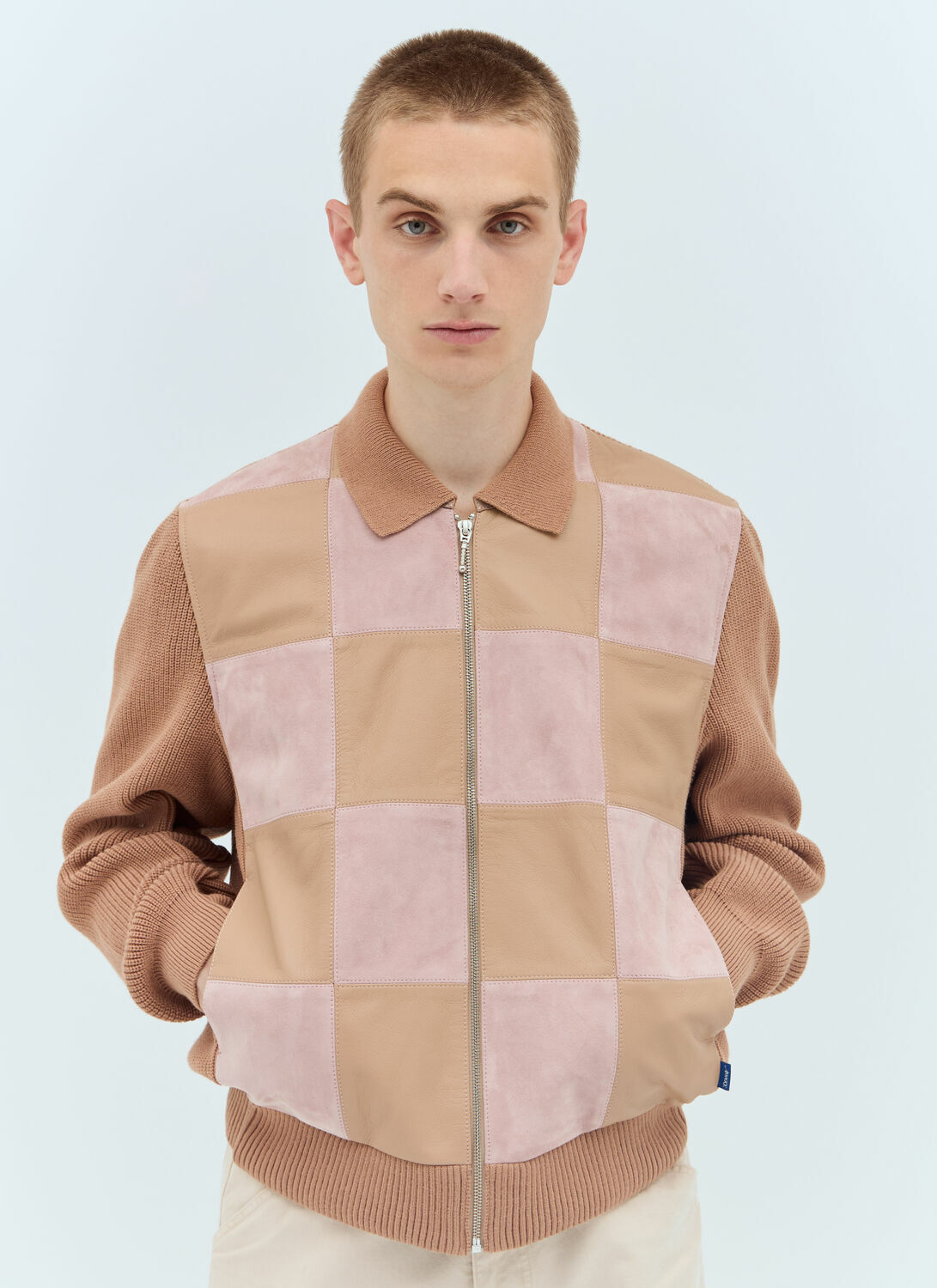 Awake NY Checkerboard Zip-Front Jacket