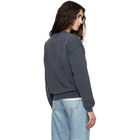 ANINE BING Gray Spencer Leopard Sweatshirt
