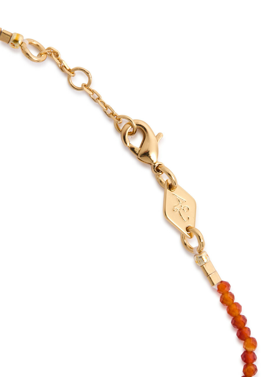Anni LU Maroon Harmony Beaded Charm Bracelet - One Size