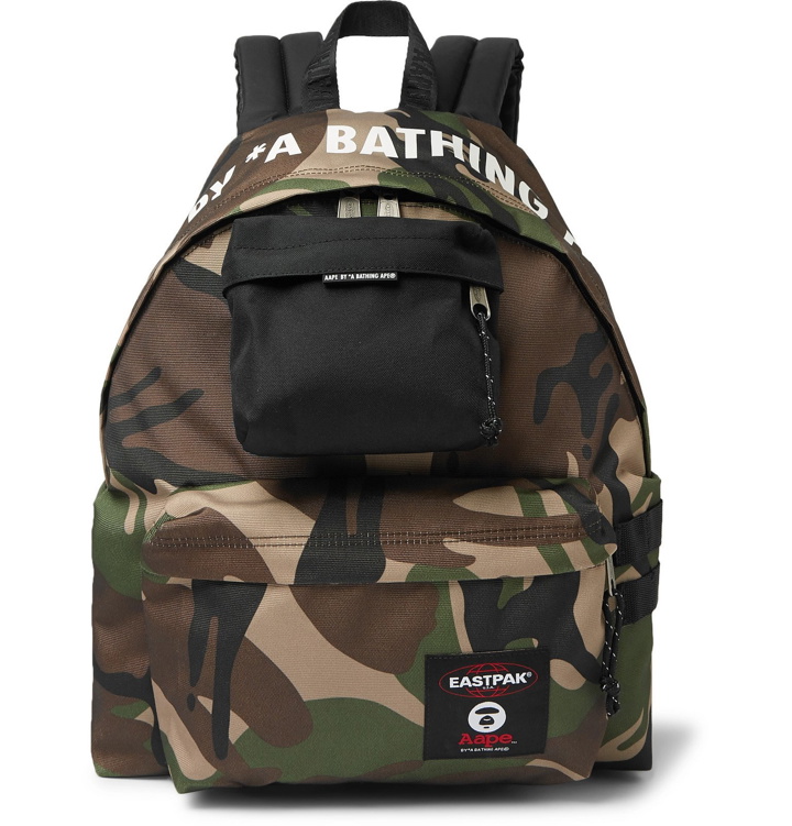 Photo: Eastpak - BAPE Padded Pak’r Camouflage-Print Canvas Backpack - Green