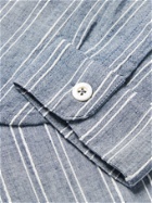 SMR DAYS - Agadir Oversized Striped Slub Cotton-Blend Jacquard Shirt - Blue