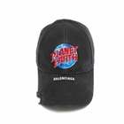 Balenciaga Men's Planet Earth Cap in Wash Black/Multicol