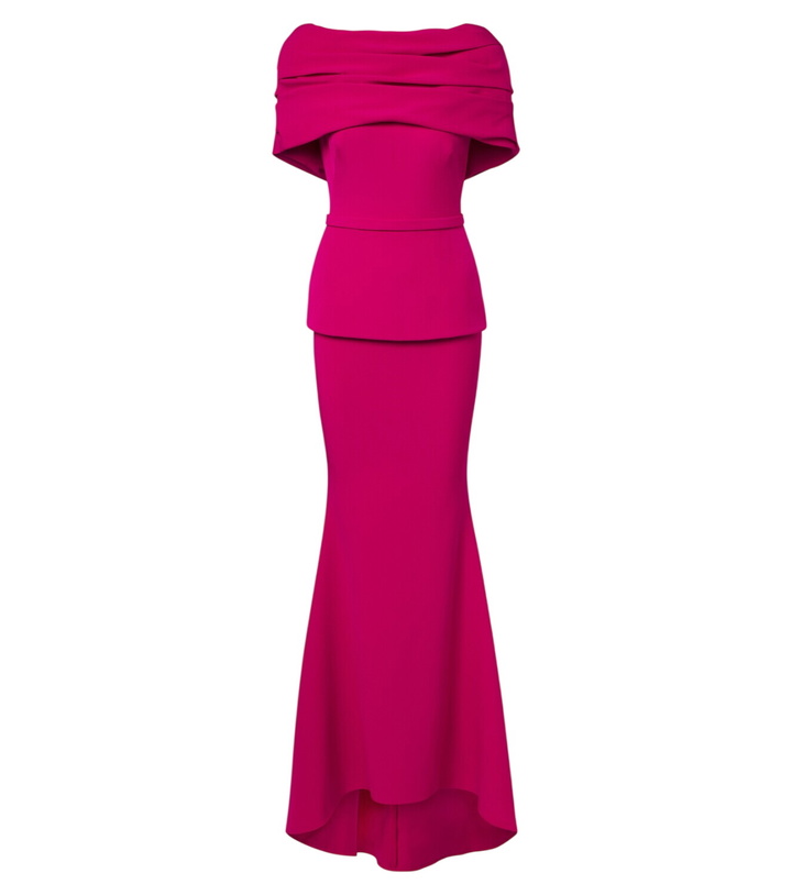 Photo: Safiyaa Loura off-shoulder crêpe gown
