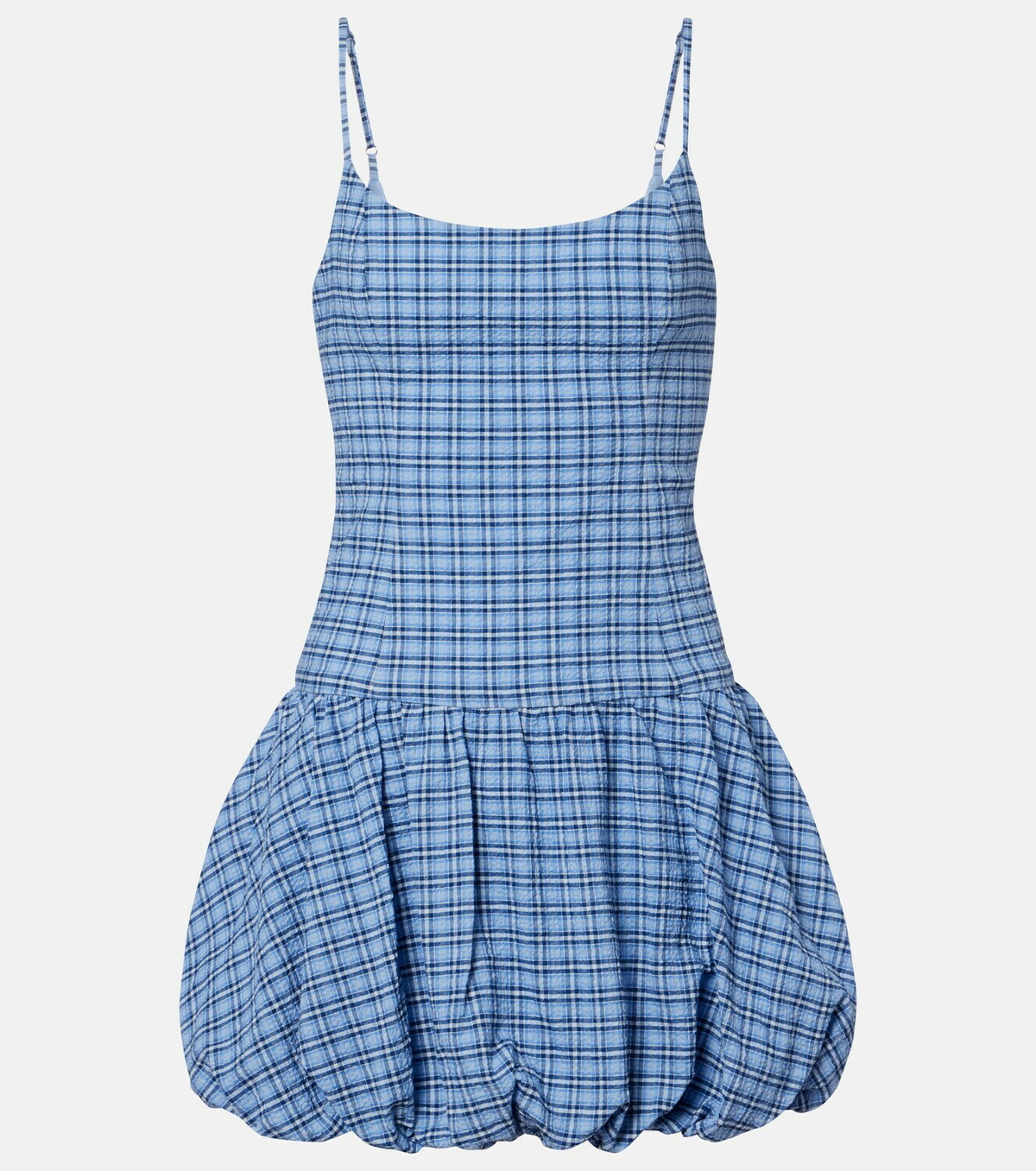 Faithfull Pelea checked cotton minidress