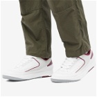 Air Jordan Men's 2 Retro Low Sneakers in White/Cherrywood Red