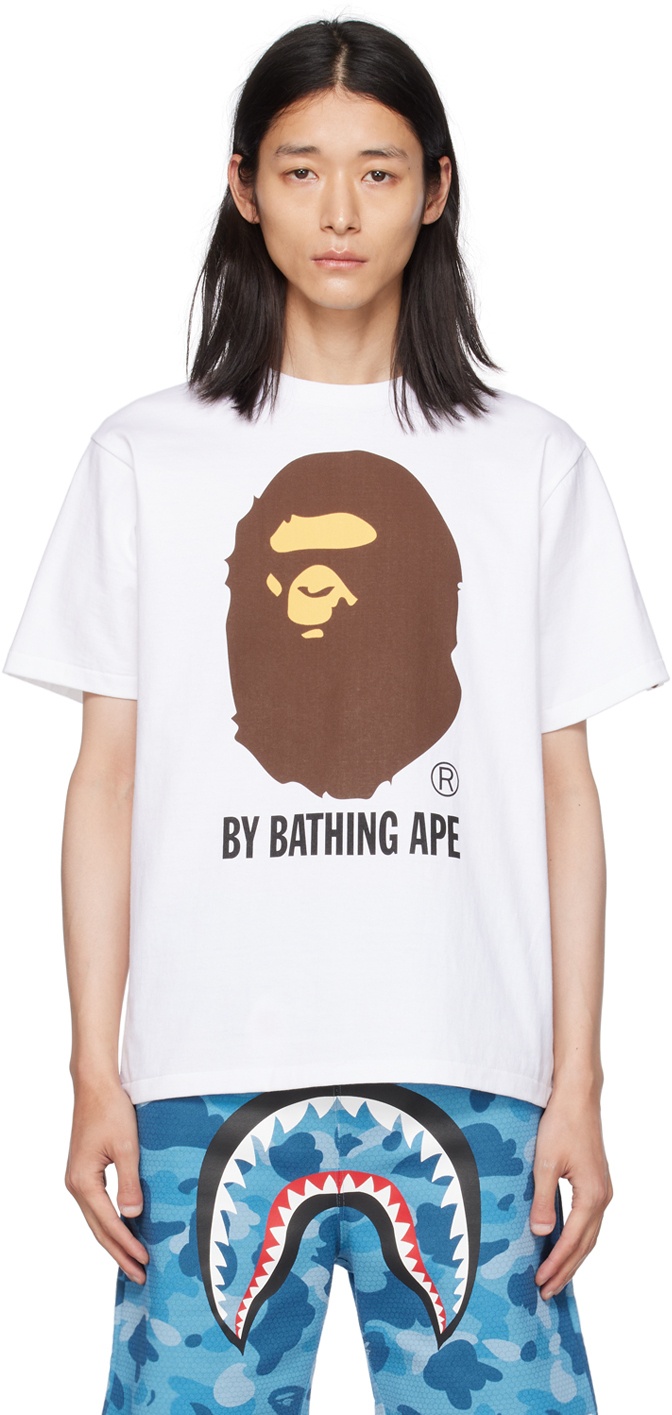 Photo: BAPE White Big Ape Head T-Shirt
