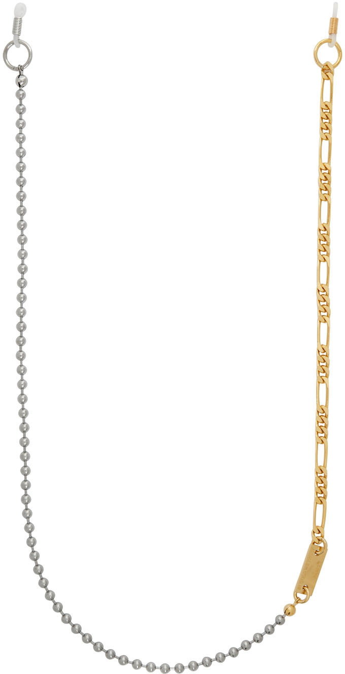 In Gold We Trust Paris Ssense Exclusive Silver & Gold Curb Chain