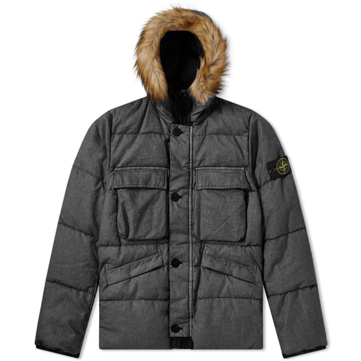 Photo: Stone Island Lino Resinato Down Filled Hooded Jacket