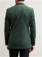 Kingsman - Shawl-Collar Cotton and Linen-Blend Velvet Tuxedo Jacket - Green
