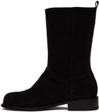 Youth Black Suede Ankle Boots