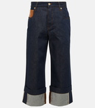 Loewe - High-rise cropped jeans