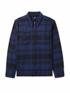 Noah - Cotton-Flannel Zip-Up Overshirt - Blue