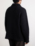 The Elder Statesman - Hunter Cashmere Zip-Up Sweater - Black