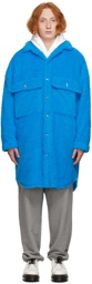 Doublet Blue Sherpa Fleece Badge Coat