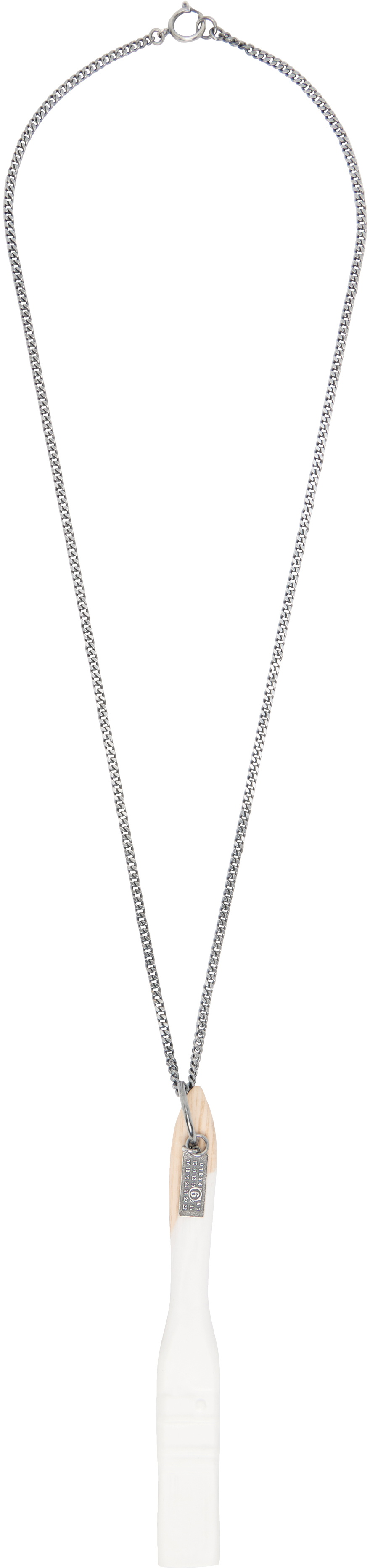 MM6 Maison Margiela Silver Numeric Signature Key Necklace