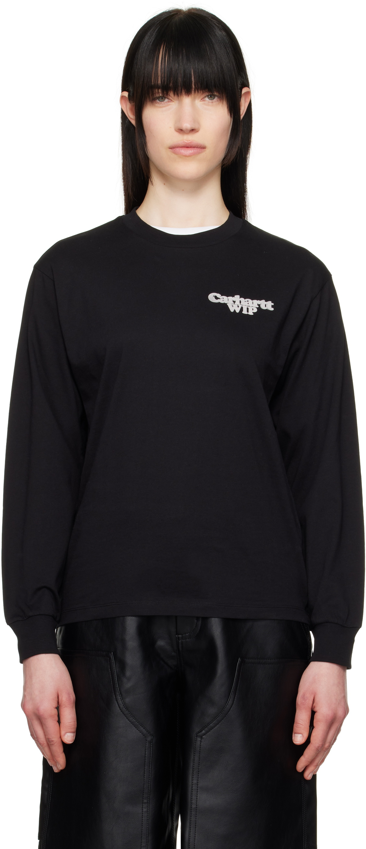 Carhartt Work In Progress Black Heart Bandana Long Sleeve T