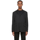 Comme des Garcons Homme Black Wool Twill Blazer