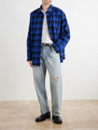 AGOLDE - Stanhope Checked Cotton-Flannel Shirt - Blue