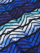 Missoni - Printed Striped Cotton-Jersey T-Shirt - Blue