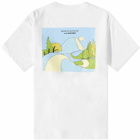 And Wander x Maison Kitsuné Mountain T-Shirt in Off White