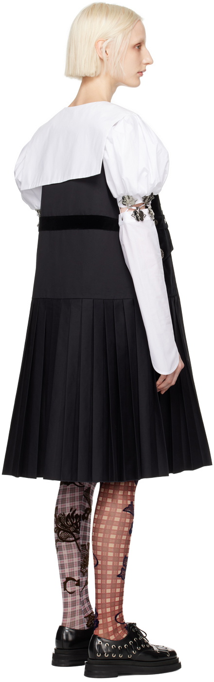 Chopova Lowena Black Finn Kilt Midi Dress