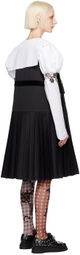 Chopova Lowena Black Finn Kilt Midi Dress