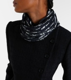 McQueen Skull pleated silk scarf
