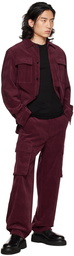 DRAE SSENSE Exclusive Burgundy Cargo Pants