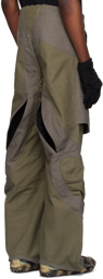 HOKITA Khaki & Gray Paneled Cargo Pants
