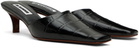 Jil Sander Black Square Toe Mules