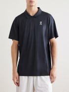 On - Court Logo-Printed Shell Polo Shirt - Black