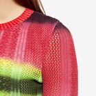 AGR Women's Elastic Lace Tie Dye Top in Red Black