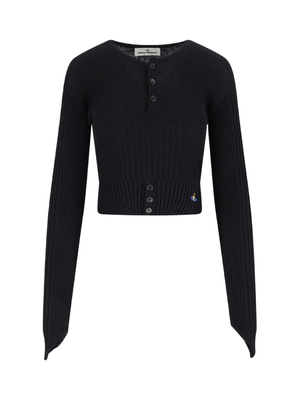 【Vivienne Westwood】 Natalia croppedコットン chambrayシャツ Natalia cropped cotton chambray shirt in blue - Vivienne