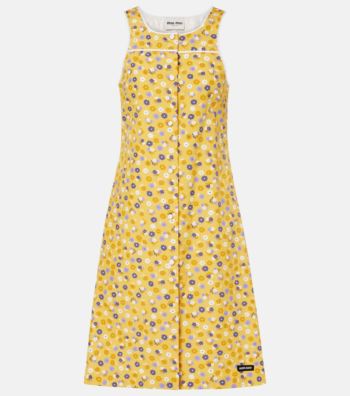 Miu Miu Floral cotton poplin midi dress