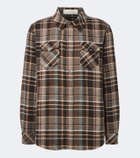 God's True Cashmere Wilderness plaid cashmere shirt with emeralds